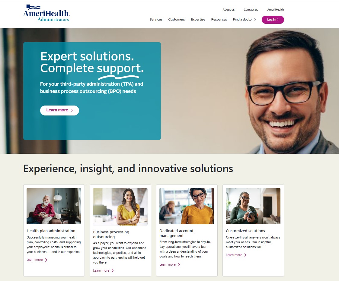 New AmeriHealth Administrators website!